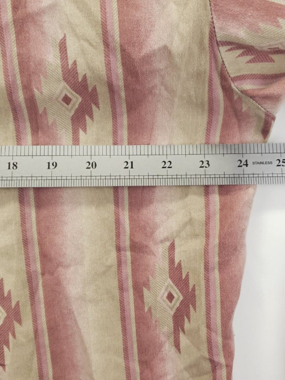 Cowboys Turtle Shirt Mens XL Pink Beige Western Southwest Aztec Long Sleeve - Picture 9 of 10